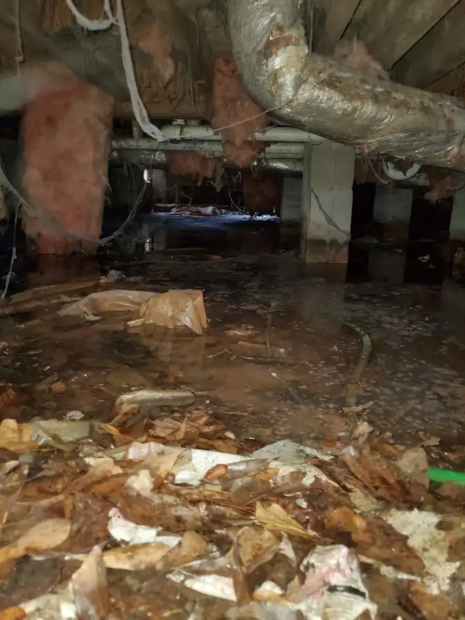 Crawl space flood assessment for Commercial Water Damage Restoration in North Berwick