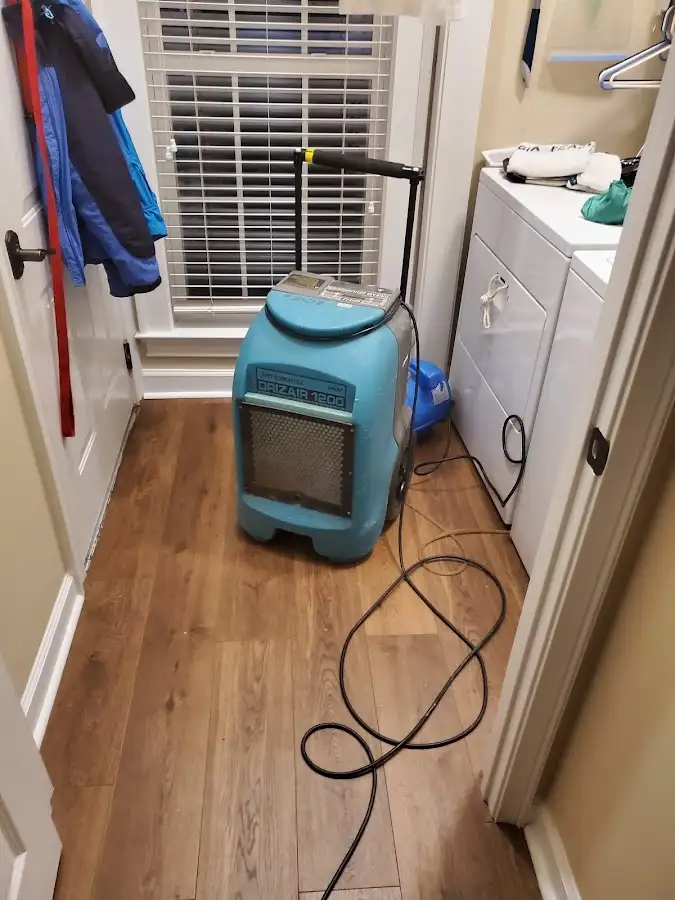 Commercial dehumidifier deployed for Flood Damage Cleanup in North Berwick